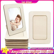 JR-12PCS DIY Wood Picture Frames Unfinished Solid Wood Photo Picture Frames Standing Photo Frames Fo