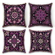 throw pillow case 18x18 16x16 20x20inches Floral Mandala Pattern cushion