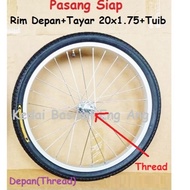 20x1.75 PASANG SIAP rim - rim 20" basikal disc , tayar 20x1.75 dan tuib  ,  . Terus pasang kat tayar
