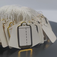 100pcs+- Paper Price Jewellery Tag/Gold Tag Gold String Tag Harga Tag Emas
