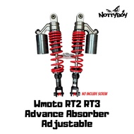 Wmoto RT2 RT3 Advance Absorber Motorcycle Rear Shock 395mm Quality CNC T6063 aluminum Absorber Doubl