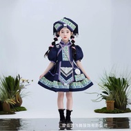 Children's Ethnic Costume Headdress Hat Guangxizhuang Ethnic Miao Ethnic Costume Children's Day Girl