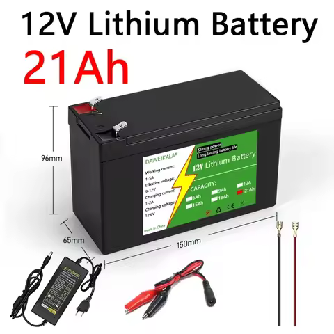 12V Lithium Battery 3S2P-3S7P Rechargeable Battery 6Ah-21Ah for Solar Energy Electric Vehicle LED po