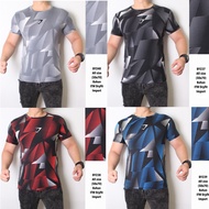 { COD AVAILABLE } PREMIUM SHARK MOSAIC T-SHIRT / Men's running gym sports training shirt