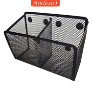 [AMLESO1] Pencil Holder Black Mesh Basket Metal Wire Writing Utensil Organizer Desktop Container for School Locker Refrigerator Accessories Makeup