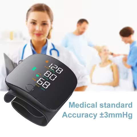 Rechargeable Digital Wrist Blood Pressure Monitor Sphygmomanometer Tonometer Tensiometer Blood Press