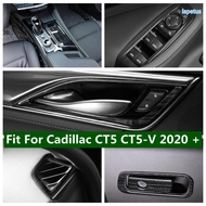 Window Lift Button / Air Conditioning AC Outlet Vent Cover Trim Stainless Steel Accessories For Cadi