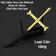 (26cm) Mô hình trưng bày Hắc Kiếm của Mihawk trong One Piece Bằng Hợp Kim Không Gỉ
