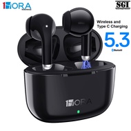 1HORA ORIGINAL TWS AUT203 Earphone True Wireless Sound Bluetooth 5.3 Wireless Charging Type C F25 He