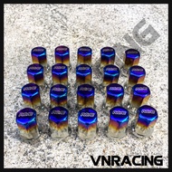 (24 ตัว) น๊อตล้อรถยนต์ Rays เหล็ก ไทเทเนียม ไดร์แท้ เกลียว 1.5 เบอร์ 17 น๊อตล้อรถยนต์ น็อต ล้อ รถยนต