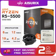 AISURIX AMD Ryzen5 5500 / R5-5600 Desktop Processor CPU AM4 Socket Tray Type With Original Heatsink 