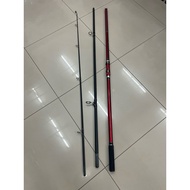 wariors 14kaki 15-40lb surf pantai rod tidak siap bag