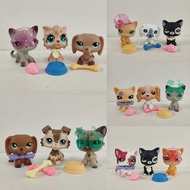 3pcs/lot LPS Toy pet shop Cat Dog W/Accessories Littlest Pet Shop kid toy #221