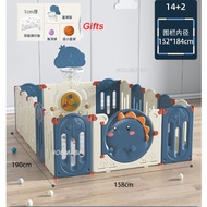 Kids Game Fence Folding Baby Playpen Toddler Safety Fence Playard SXO9
