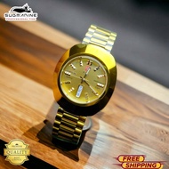 นาฬิกา US ทรง RADO รุ่น แผ่นทองเพชร  หน้าปัดสีทอง gold dial diamond 36 mm ควอส men’s Watch รับประกันภาพถ่ายจากสินค้าจริง