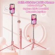 Phone Selfie Stick 1.3m 1.7m Live Streaming Stand Integrated Telescopic Phone Selfie Stick
