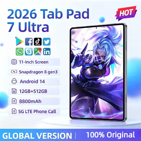 New 11" 4K HD Tablet Pad 7 Ultra Global Version Snapdragon 8 Gen 3 Android14 8800mAh Battery 5G WiFi