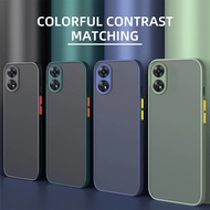 Phone Case Oppo A58 5g Color Edge Matte Button Shockproof Vivo A58 5g