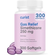 Curist Gas Relief Simethicone 250 mg Softgels (300 Count) - Digestive Relief, Bloating Relief & Anti