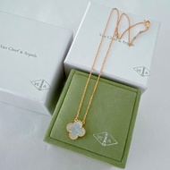 【Best quality】 In Stock Vca Necklace Four-Leaf Clover Carnelian 18K Gold Necklace Medium Choker