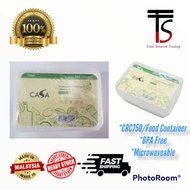 750ml Rectangular Disposable Plastic Food Container [ 6sets± ] ABBA ware A750 / 750 ml/Lunch box/Mic