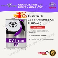 Toyota FE CVT Transmission Fluid - 4L Gear Oil for CVT / Minyak Gear CVT