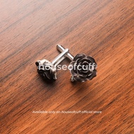 HITAM Houseofcuff Cufflinks Cufflinks Flower Wax Cufflinks Cufflinks Black