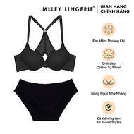 Đồ Lót Bộ Áo Ngực Cúp Tròn Lưng Cánh Bướm Elegant và Quần Lót Modal Basic Miley Lingerie BRM01104-BC