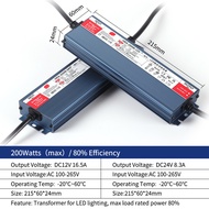 12V 24V LED Power Supply AC To DC Transformer  200W Converter for LED Strip Light Bulb LED Driver