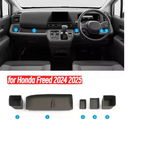 for Honda Freed 2024 2025 Dashboard Cup Holder Storage Box Shock-Absorbing Central Organizer Tray Ca