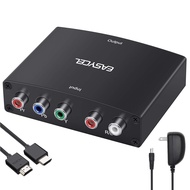 Component to HDMI Converter with 1.2 Meter HDMI Cable, RGB to HDMI Converter, 1080P 5RCA YPbPr to HD