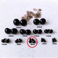 8mm - Black Safety eyes / Doll eyes