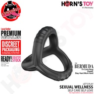 Men Penis Ring Tri Cock Ring Stay Hard Delay Ejaculation Adult Sex Horns Toy