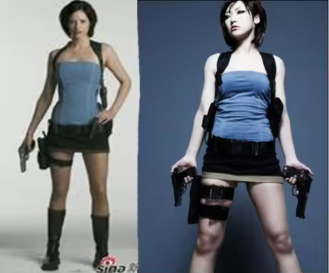 Heroine Jill Valentine Cosplay Costume Anime Costomized for Halloween Christmas