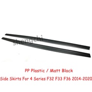 LY Performance Style Matt Black PP Plastic Skirt Para Sa “ 4 Series F32 F33 F36 Side Bumper Extens
