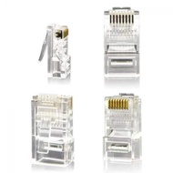 Cable Connector Ends RJ45 Cat 6 Ethernet Plugs New Network Crimp Mocular Internet Joints Ready Stock