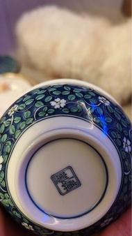 庫山窯小綠彩蓋杯