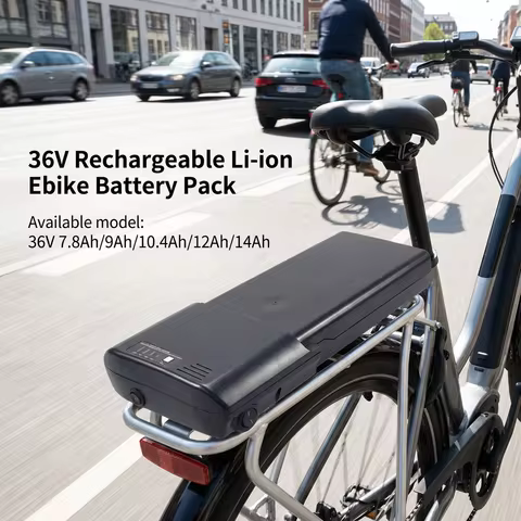 5 Pin Luggage Carrier Ebike Battery 36V 7.8Ah 9Ah 9000mAh 10Ah 10.4Ah 11.6Ah 14Ah Jetch Li-ion Batte
