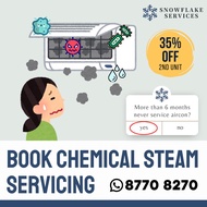 Chemical Wash + Steam Cleaning Aircon Servicing | Snowflake Aircon Services