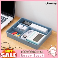 [SINI]  4 Grids Drawer Organizer Dirt-proof PP Home Office Drawer Tray Divider for Dorm