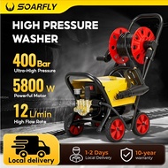 SOARFLY  5800W Water Jet High Pressure Cleaner 400Bar Home Car Wash Waterjet Sprayer With Wheels