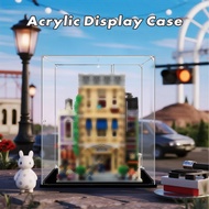 Lego Acrylic Display Box for 10278 Police Station Popmart Labubu Zimomo Sneakers Kotak Pameran Polis