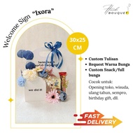 Mini Flower Box Sign Ixora | Full Set | 30x25