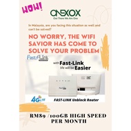 [MOD+UNLOCKED] Fast Link 4G WiFi SIM Card Router + 100GB, Home WiFi, Online Class, CCTV, TV Box, FREE Shipping