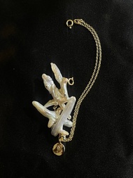 異態 。14k 鍍金 珍珠 手鍊 巴洛克 珍珠 手鍊 手環 手鍊