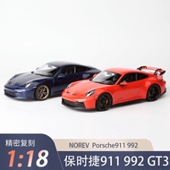 Norev 1: 18 Porsche 911GT3 Car Model 2021 Porsche 911 992 Alloy Car Model