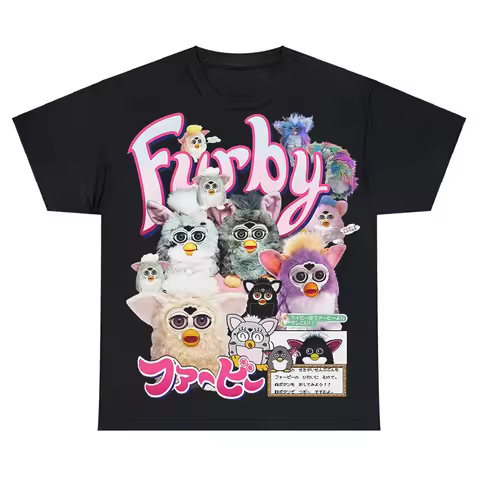 Furby T-Shirt Men Women 100% Cotton Plus Size Fashion O-Neck Casual Streetwear Harajuku Vintage Cool