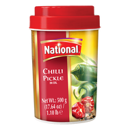 National Achar Fresh Garlic and Herbs Pickle in Oil 320g Glass Jar (Assorted Flavour)