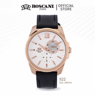 Roscani Charlie 922 Leather Men Watch - Curved Crystal + WR 5ATM | Stainless Steel Watch | Leather W