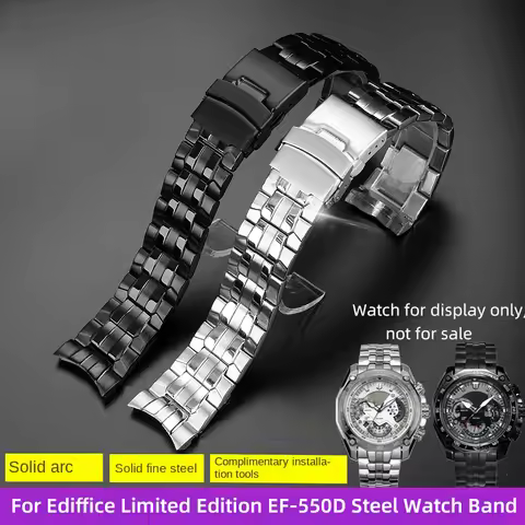 For Casio EF550 watch band watch belt limited edition Ediice EF-550D stainless steel strap 22mm meta